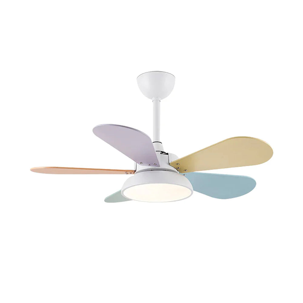 Round Colored Petal Shaped Ceiling Fan Lights Copper – Copper detail 22
