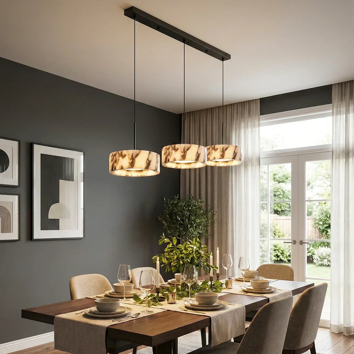 Round Marble Elancourt Pendant Lamp – Marble detail 3