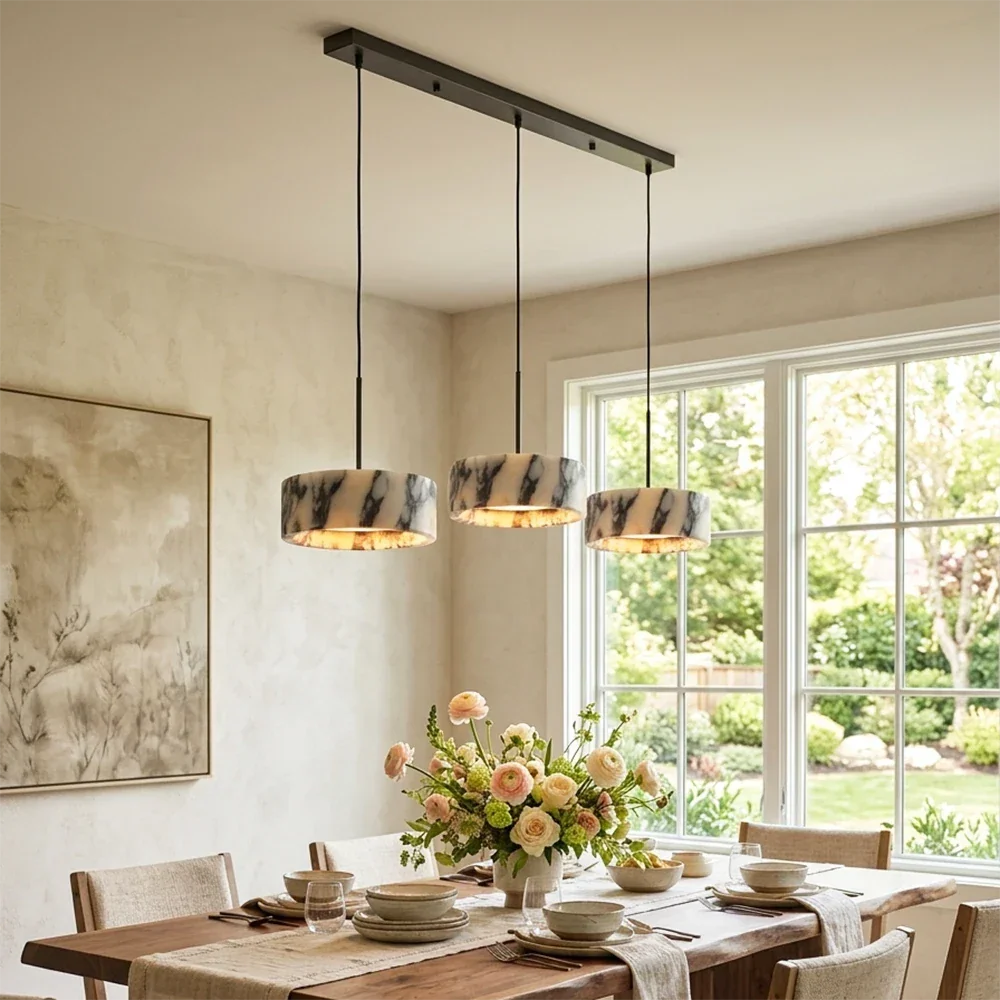 Round Marble Elancourt Pendant Lamp – Marble detail 2