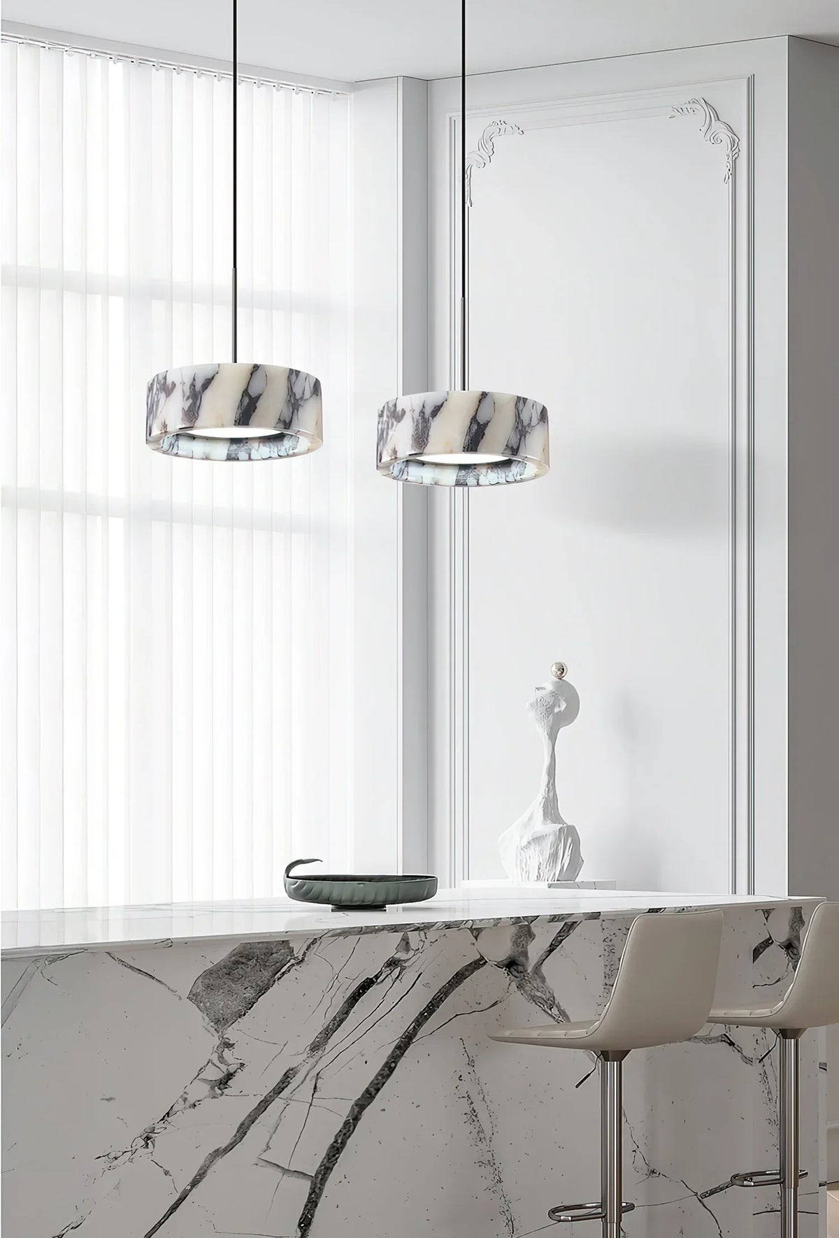 Round Marble Elancourt Pendant Lamp – Marble detail 14