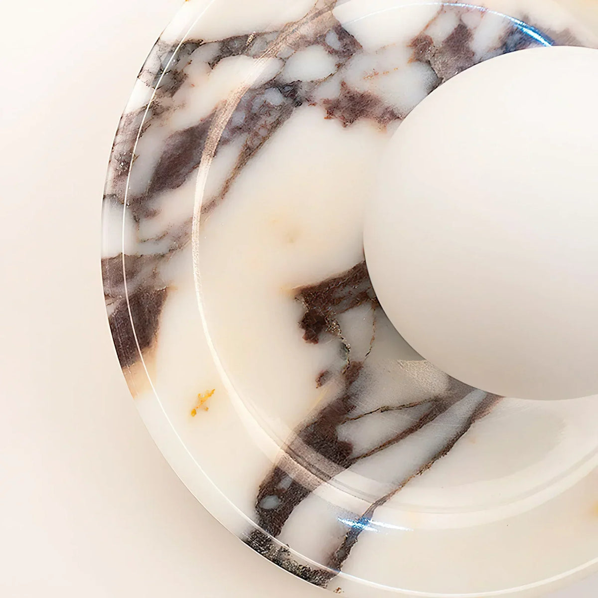 Round Marble Viola Spherical Glass Wall Lamp – Marble detail 14