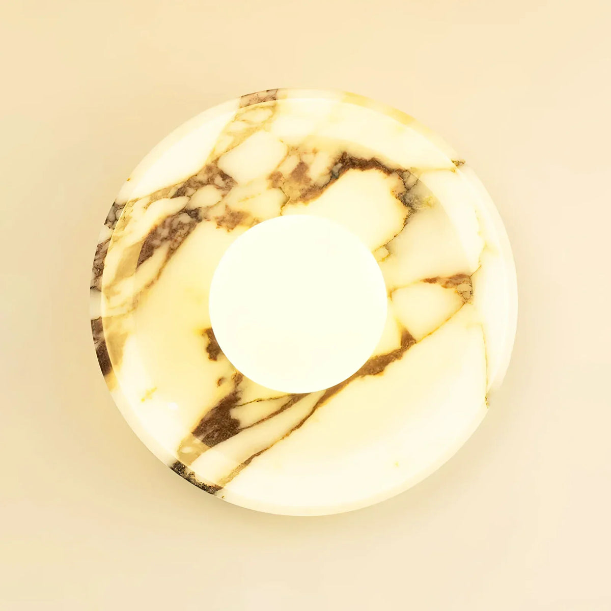 Round Marble Viola Spherical Glass Wall Lamp – Marble detail 15