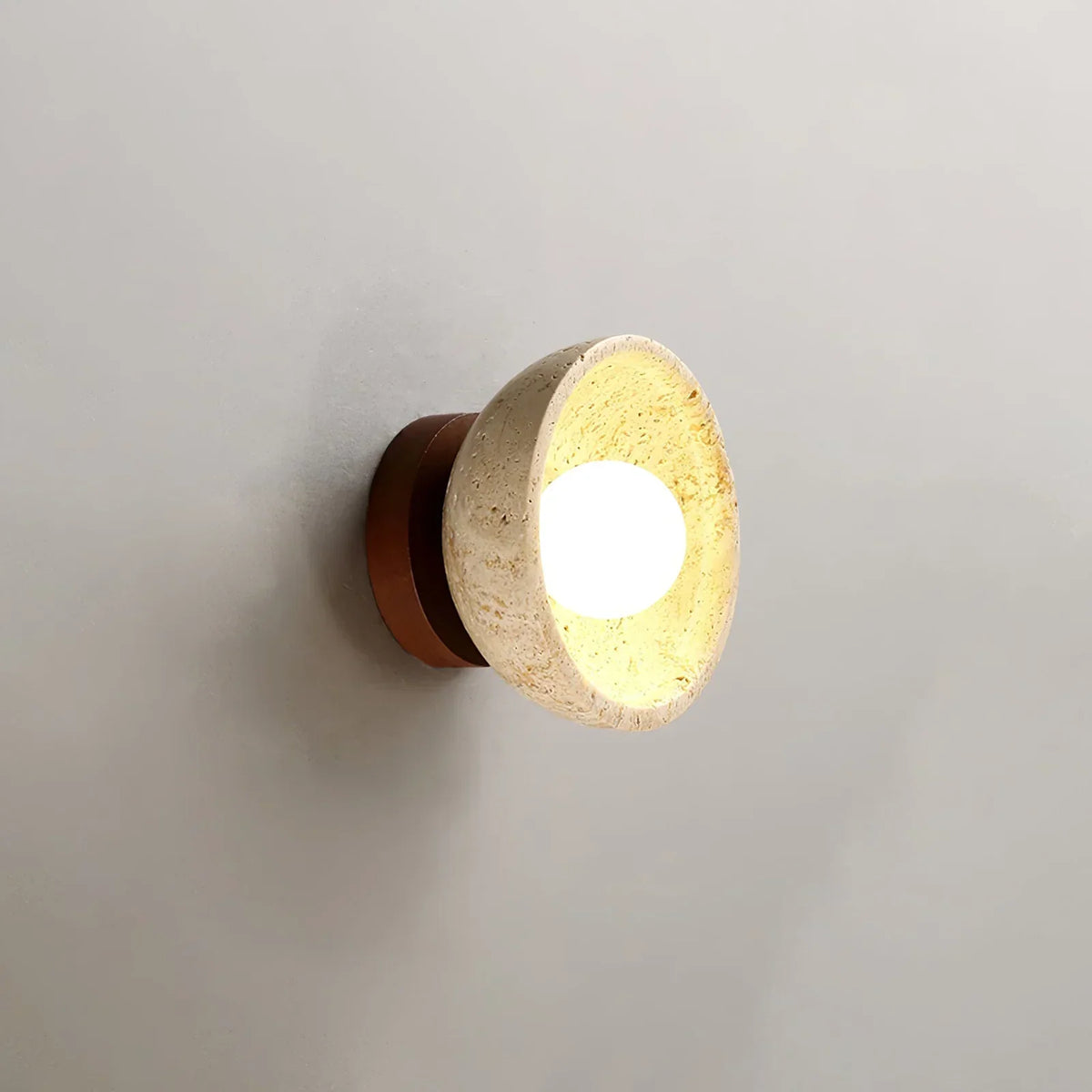 Round Ollina Travertine Wall Lamp – Travertine detail 7