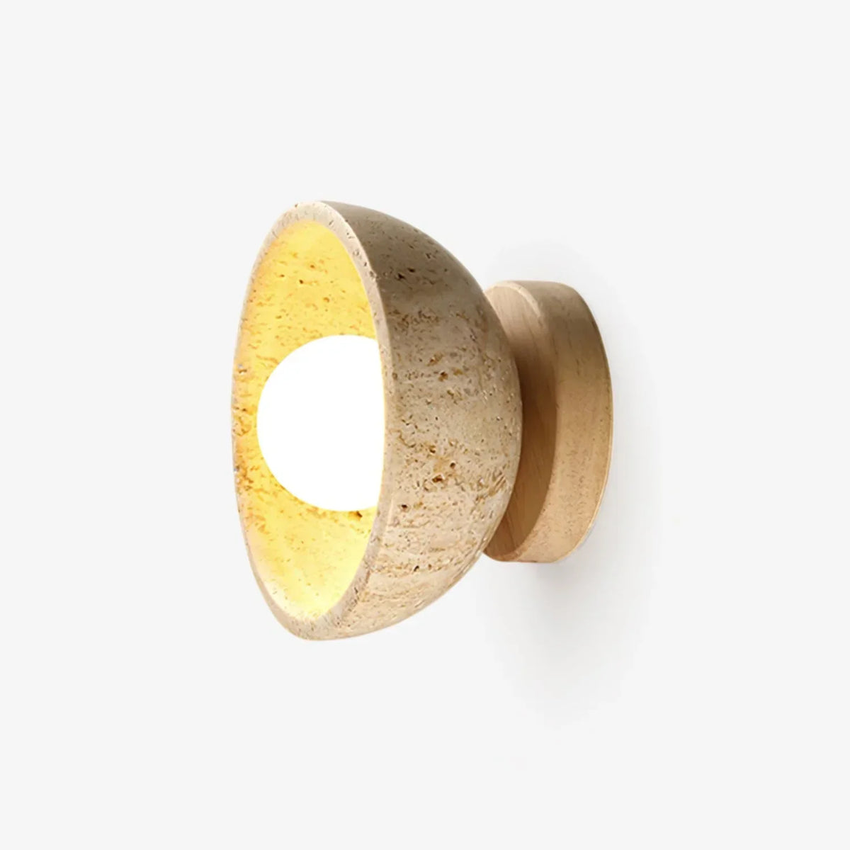 Round Ollina Travertine Wall Lamp – Travertine detail 11