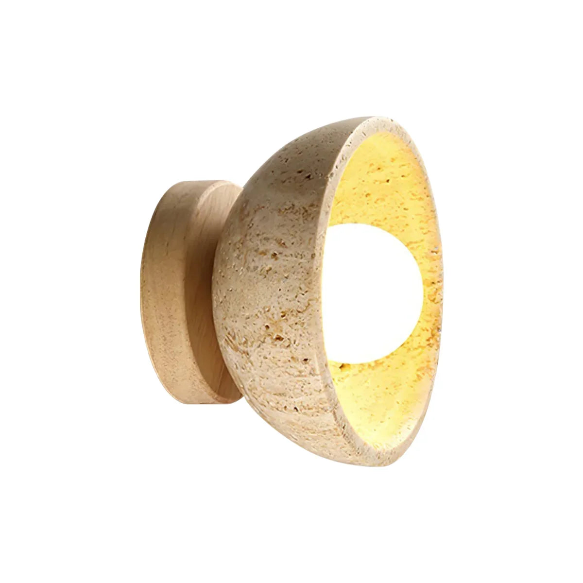 Round Ollina Travertine Wall Lamp – Travertine detail 12