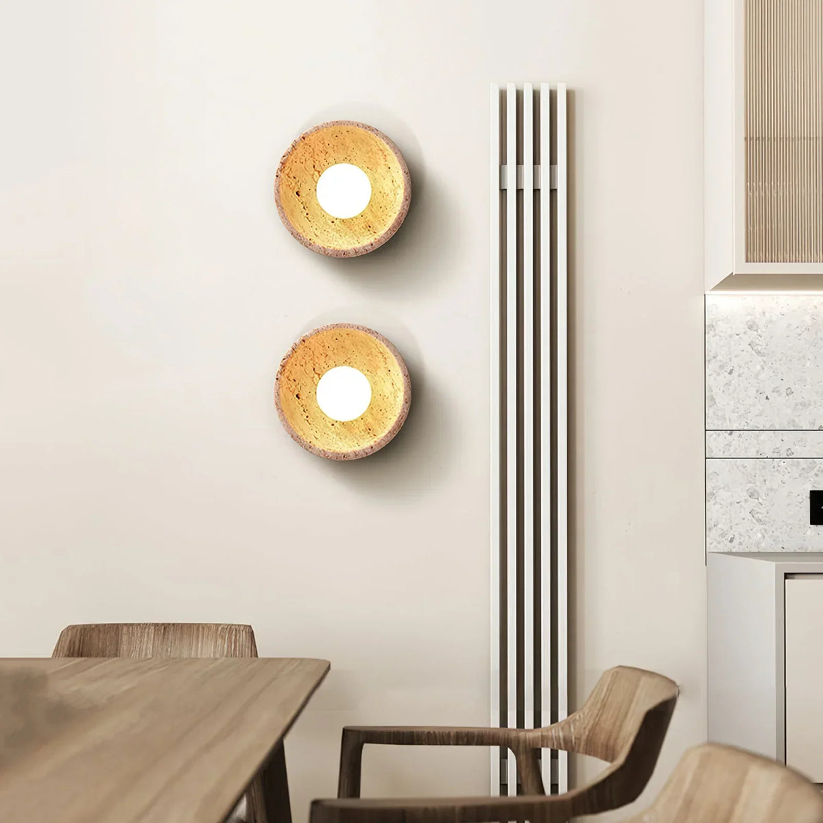Round Ollina Travertine Wall Lamp – Travertine detail 4