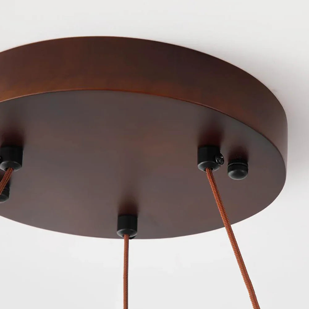 Round Orbit Travertine Chandelier – Travertine detail 11