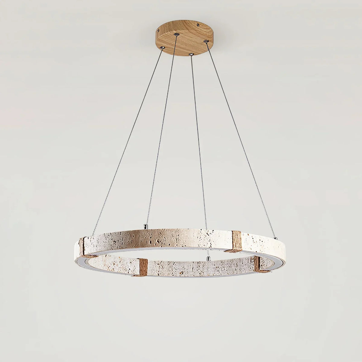 Round Travertine Ring Chandelier – Travertine detail 12