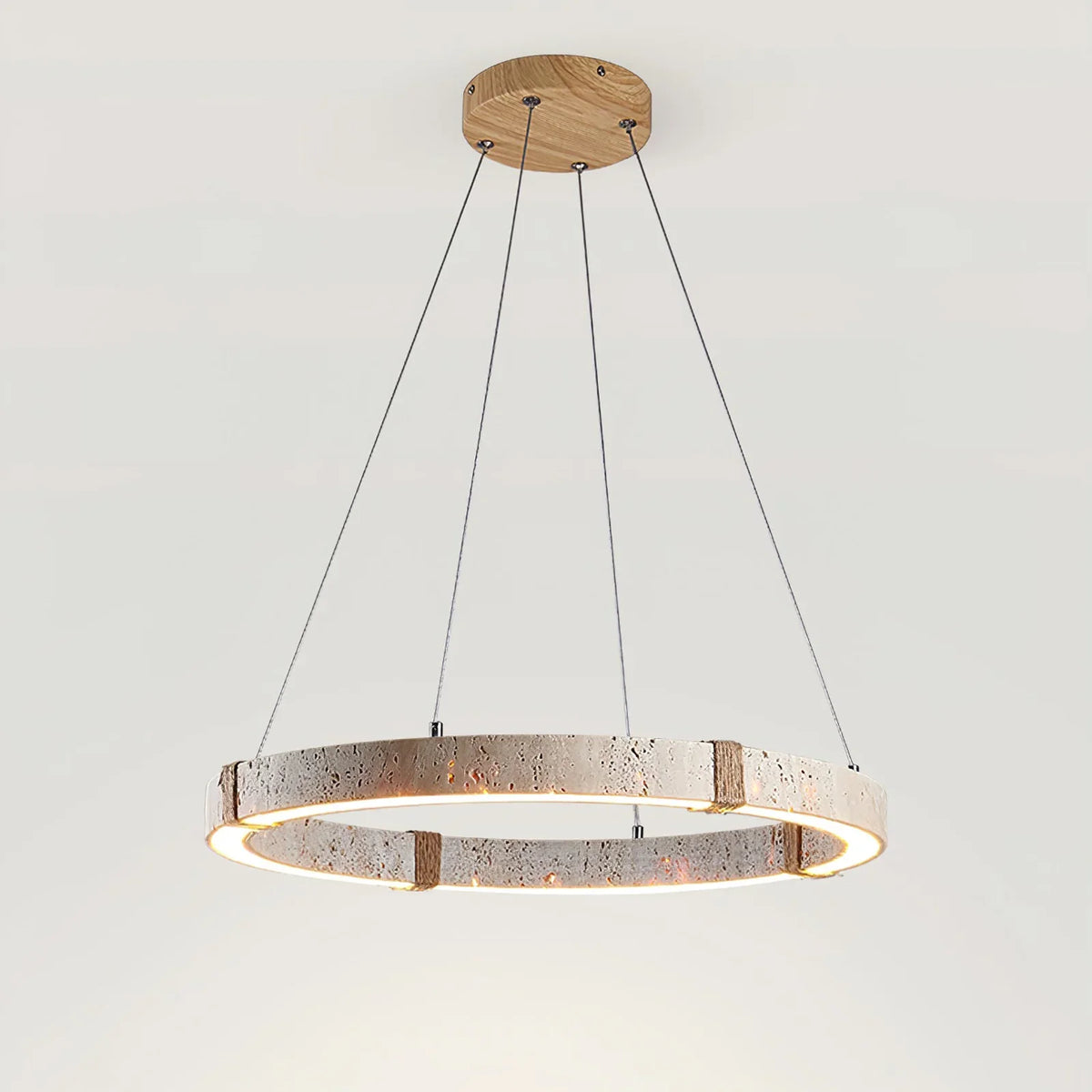 Round Travertine Ring Chandelier – Travertine detail 11