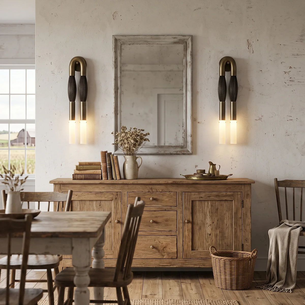 Sable Arc Brass Wall Sconce – Brass detail 6