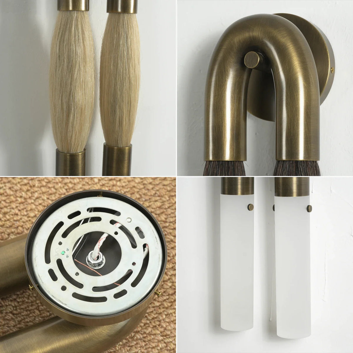 Sable Arc Brass Wall Sconce – Brass detail 10