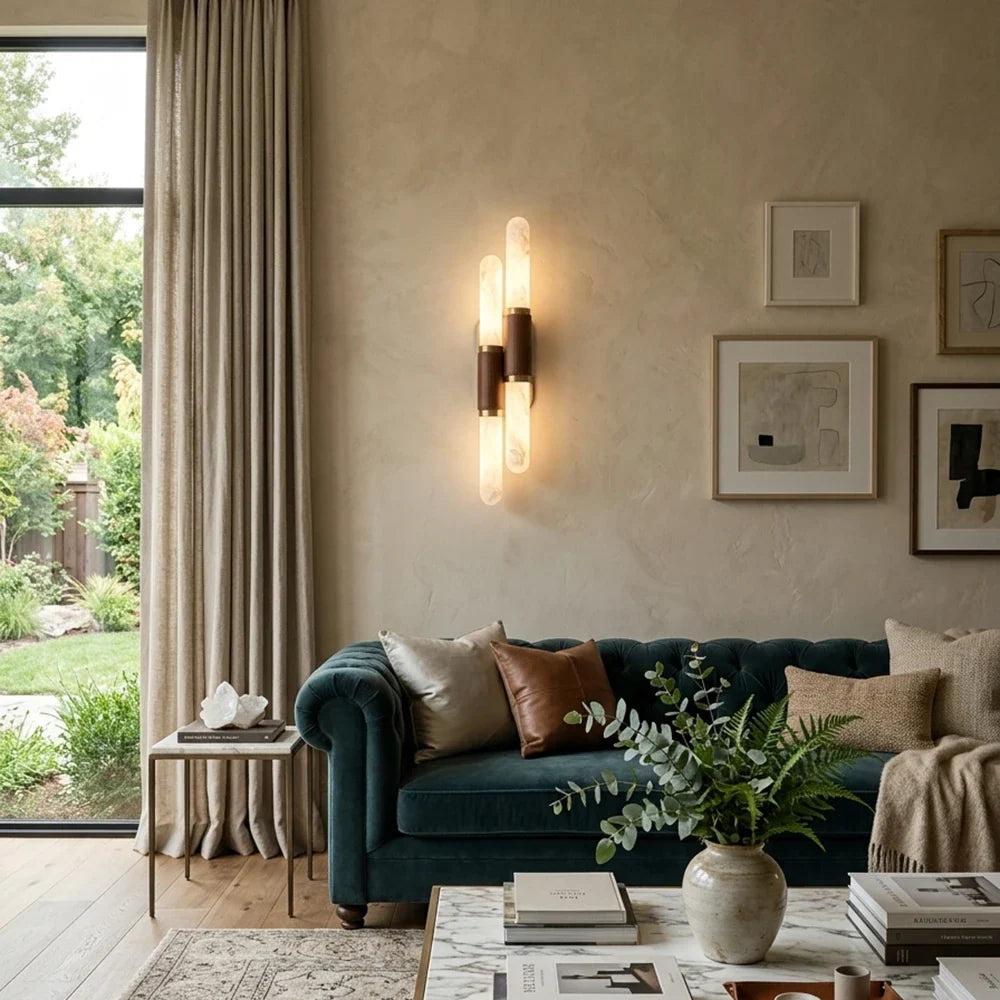 Sartelle Alabaster Wall Sconce – Alabaster detail 4