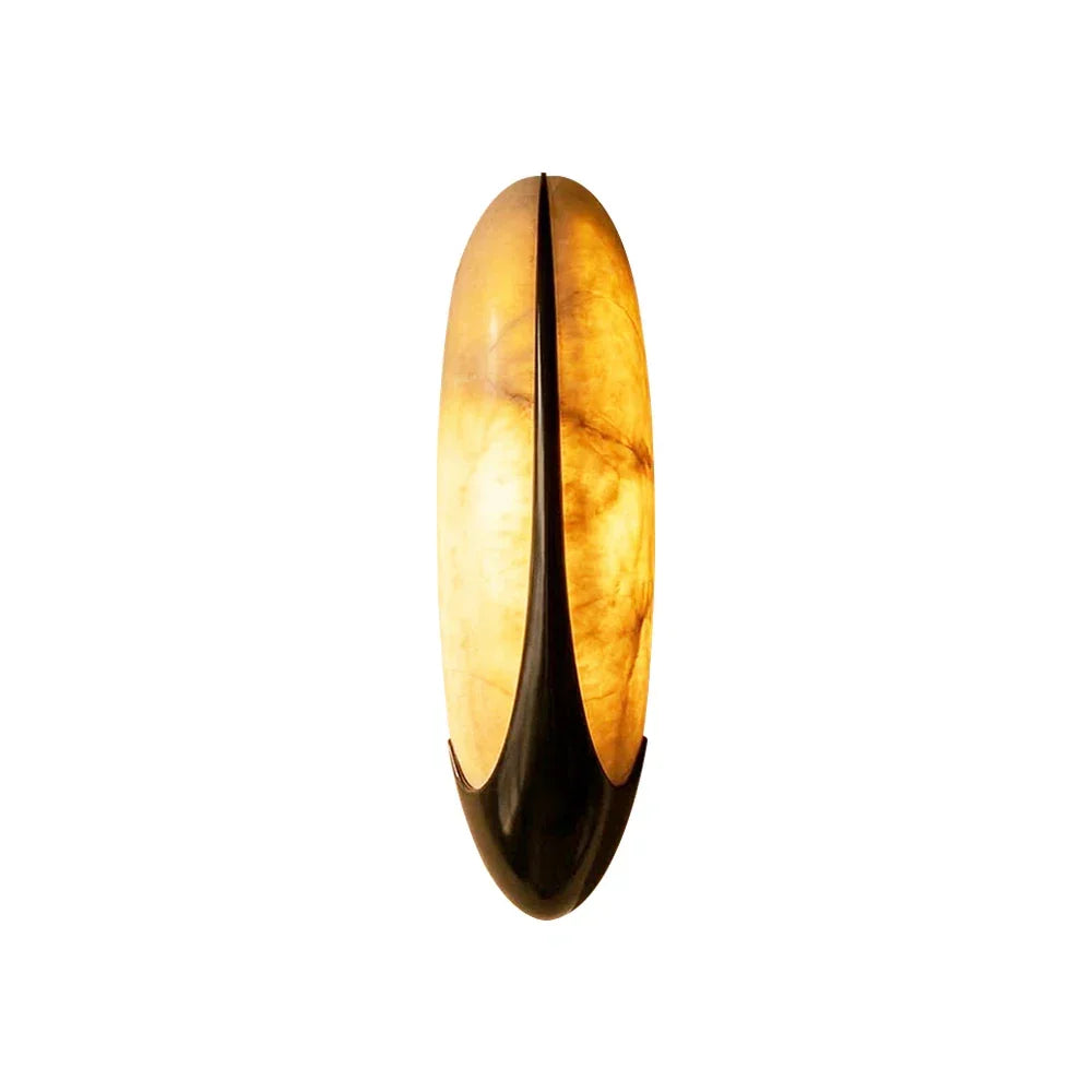 Sculptural Curved Alabaster Wall Lamp – Alabaster detail 13