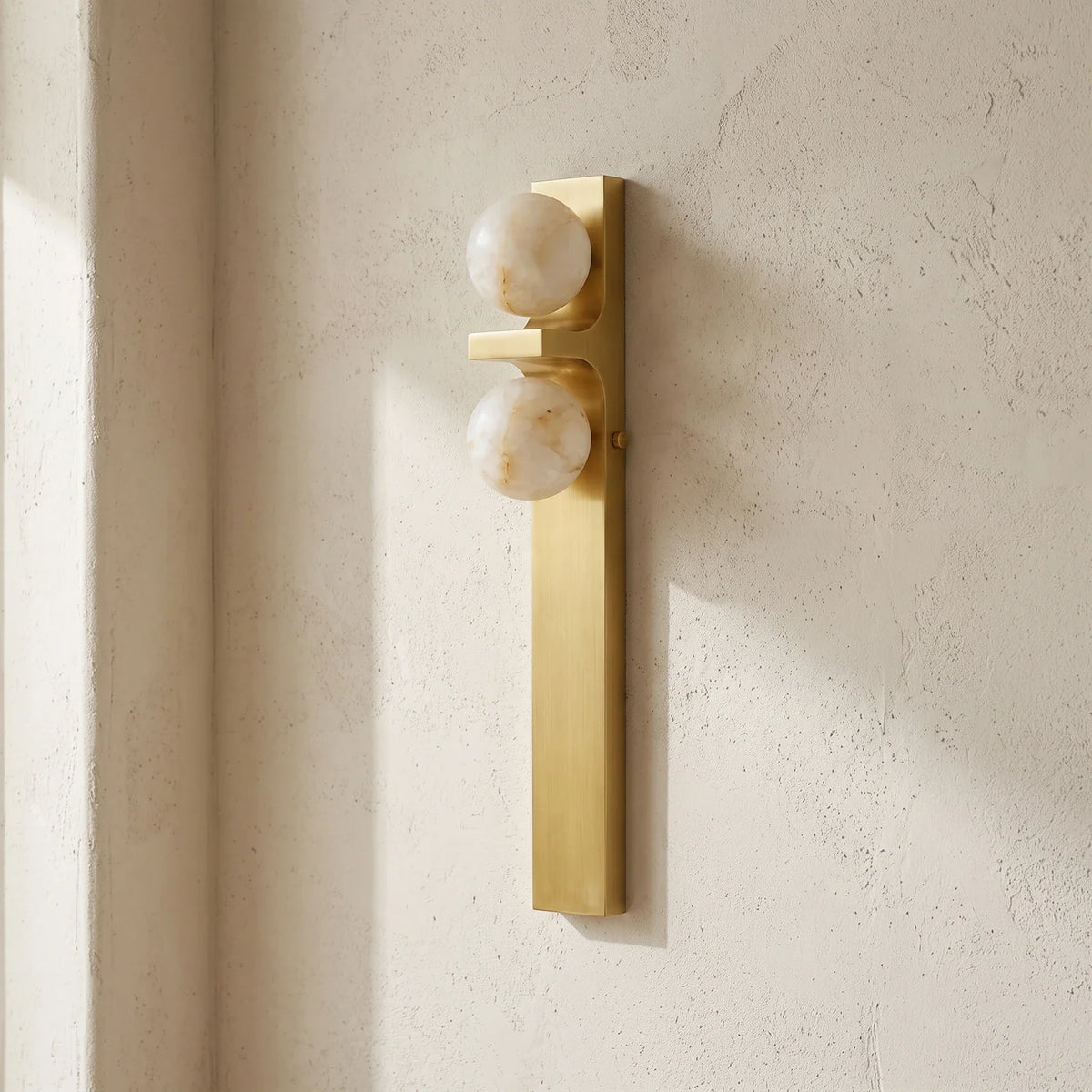 Selene Twin Alabaster Wall Sconce – Alabaster detail 11
