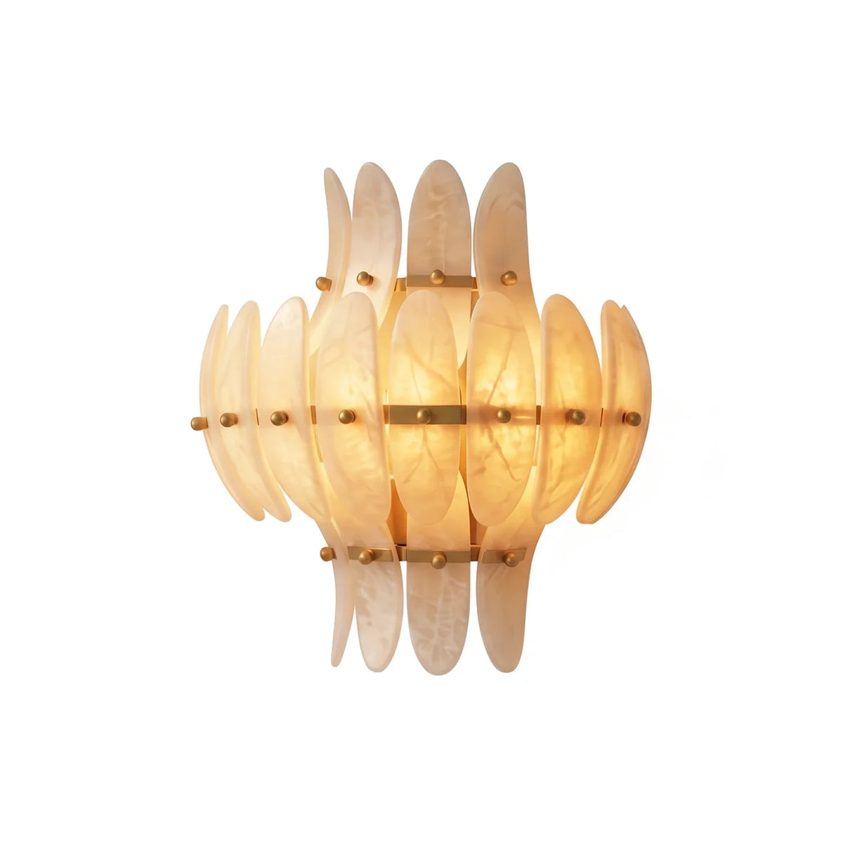 Seraphine Tiered Alabaster Petal Wall Sconce
