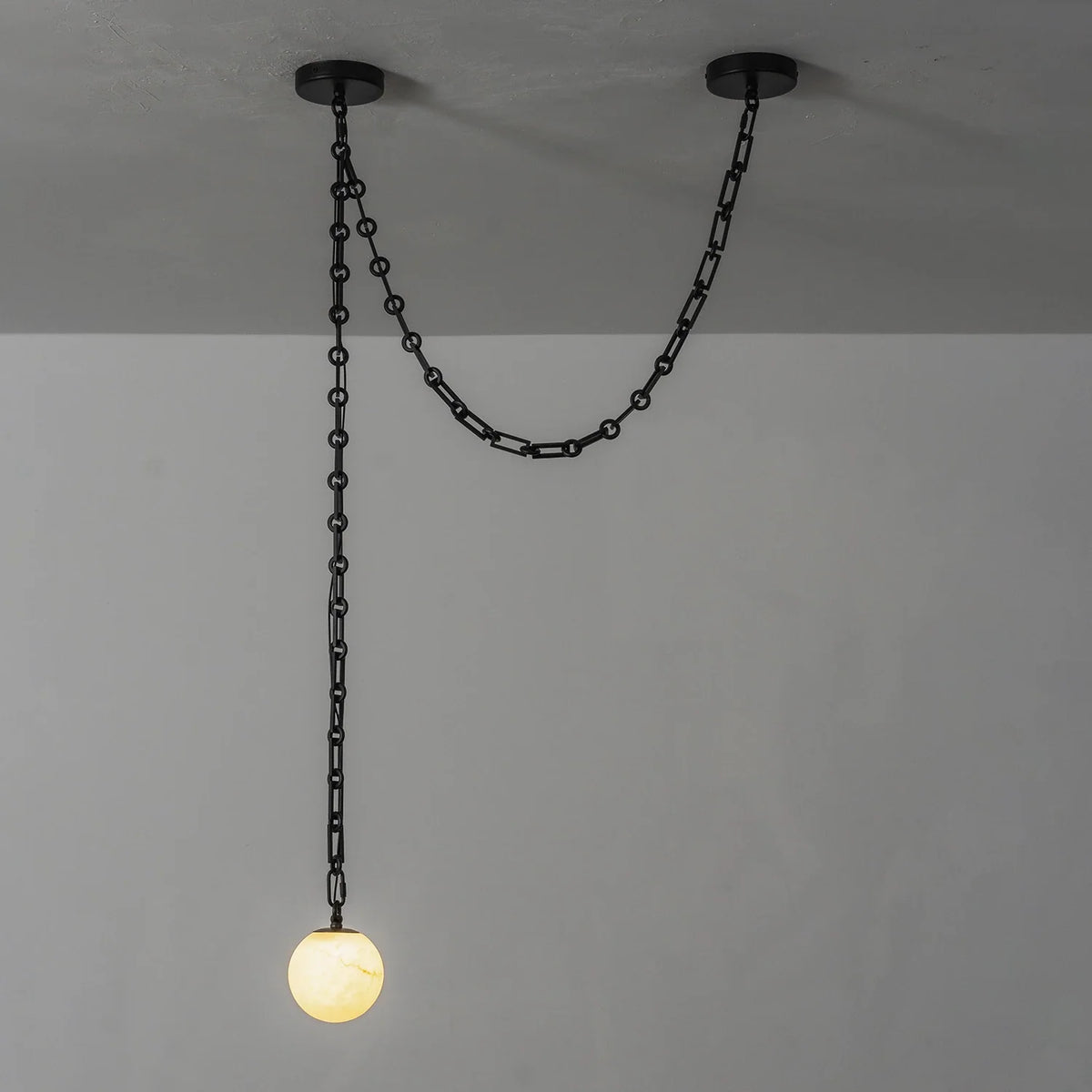 Alabaster Spherical Chain Chandelier – Alabaster detail 44