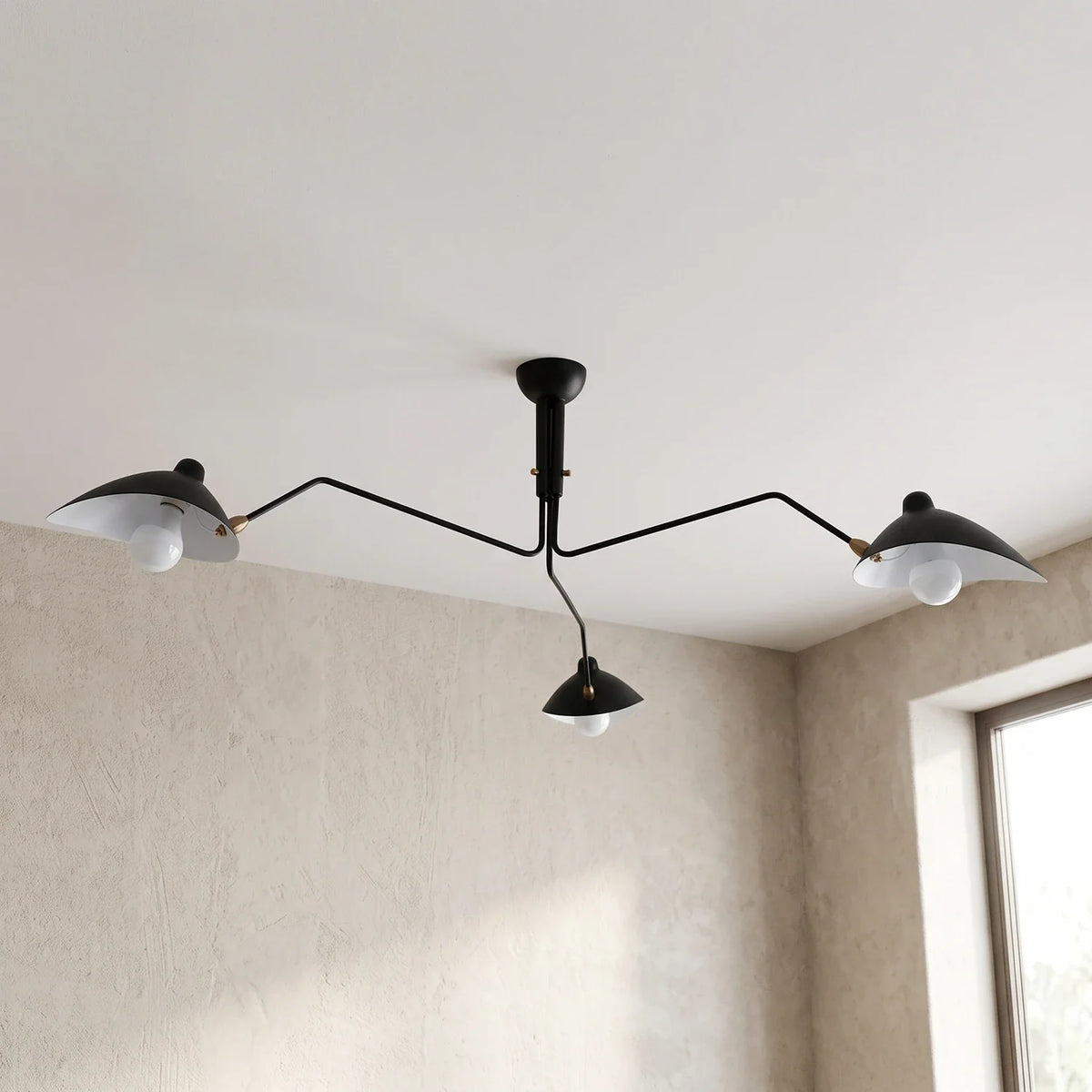 Serge Mouille Brass Ceiling Light A – Brass detail 28