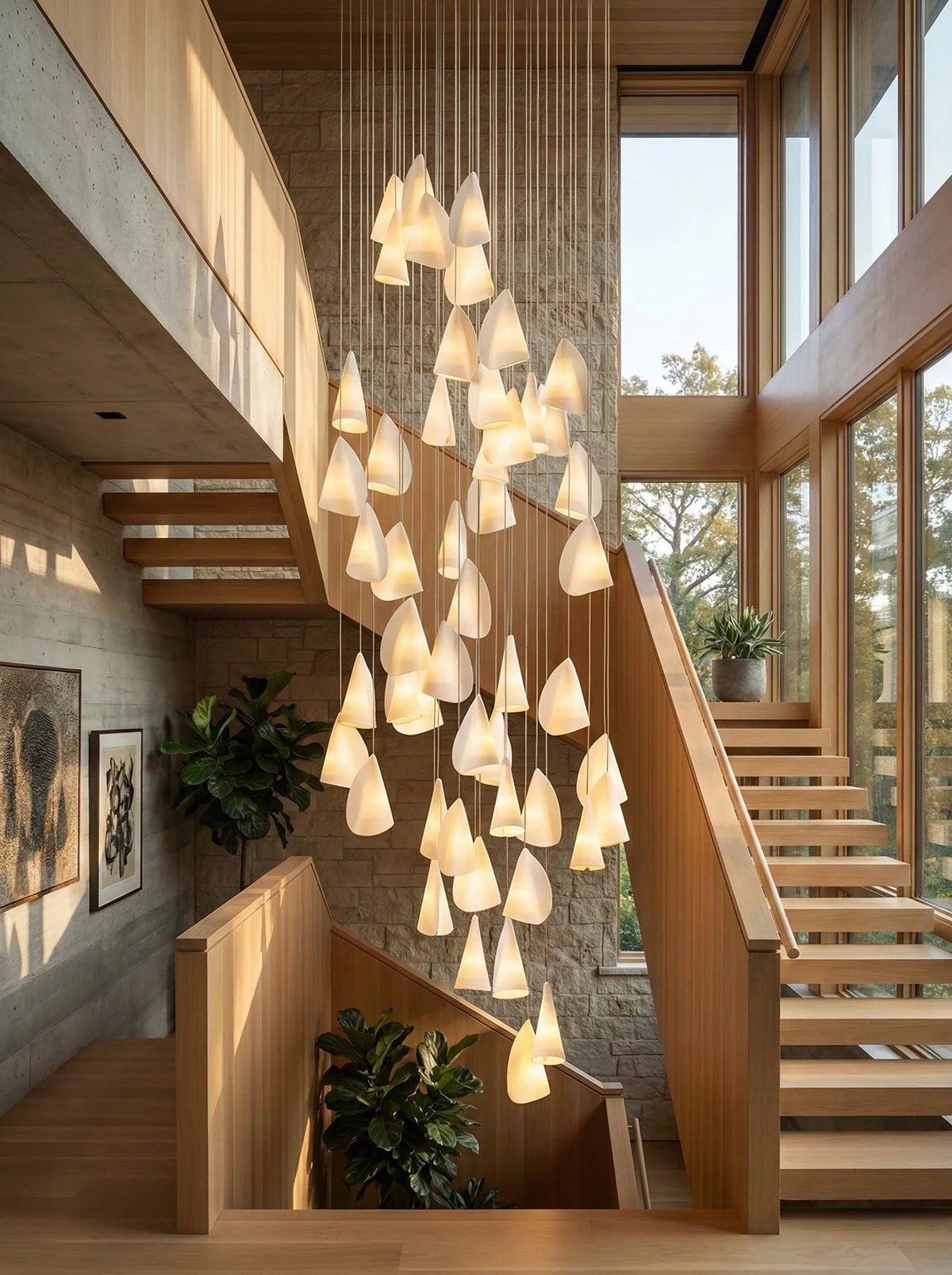 Series 21 Glass Pendant Light Cluster – Glass detail 3