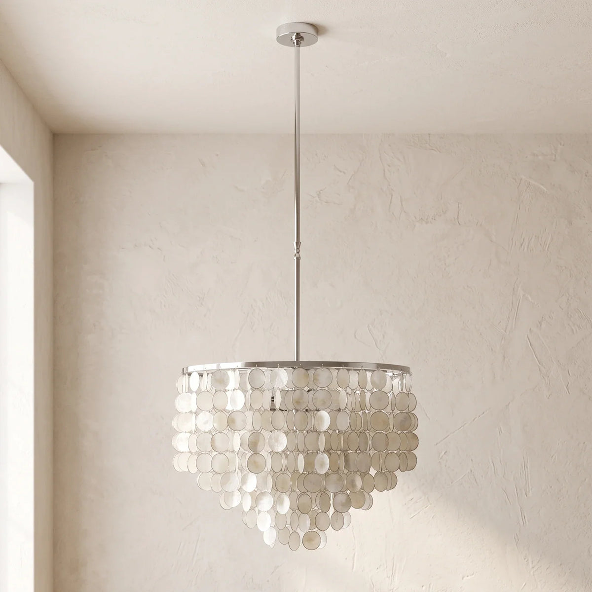 Shell Waterfall Oceana Tiered Iron Chandelier – Iron detail 26