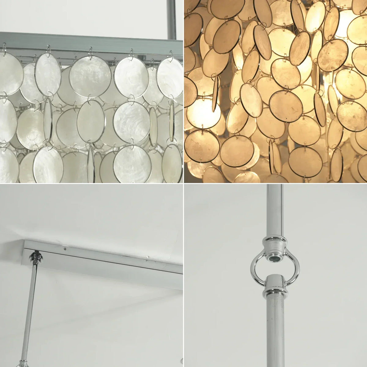 Shell Waterfall Oceana Tiered Iron Chandelier – Iron detail 24