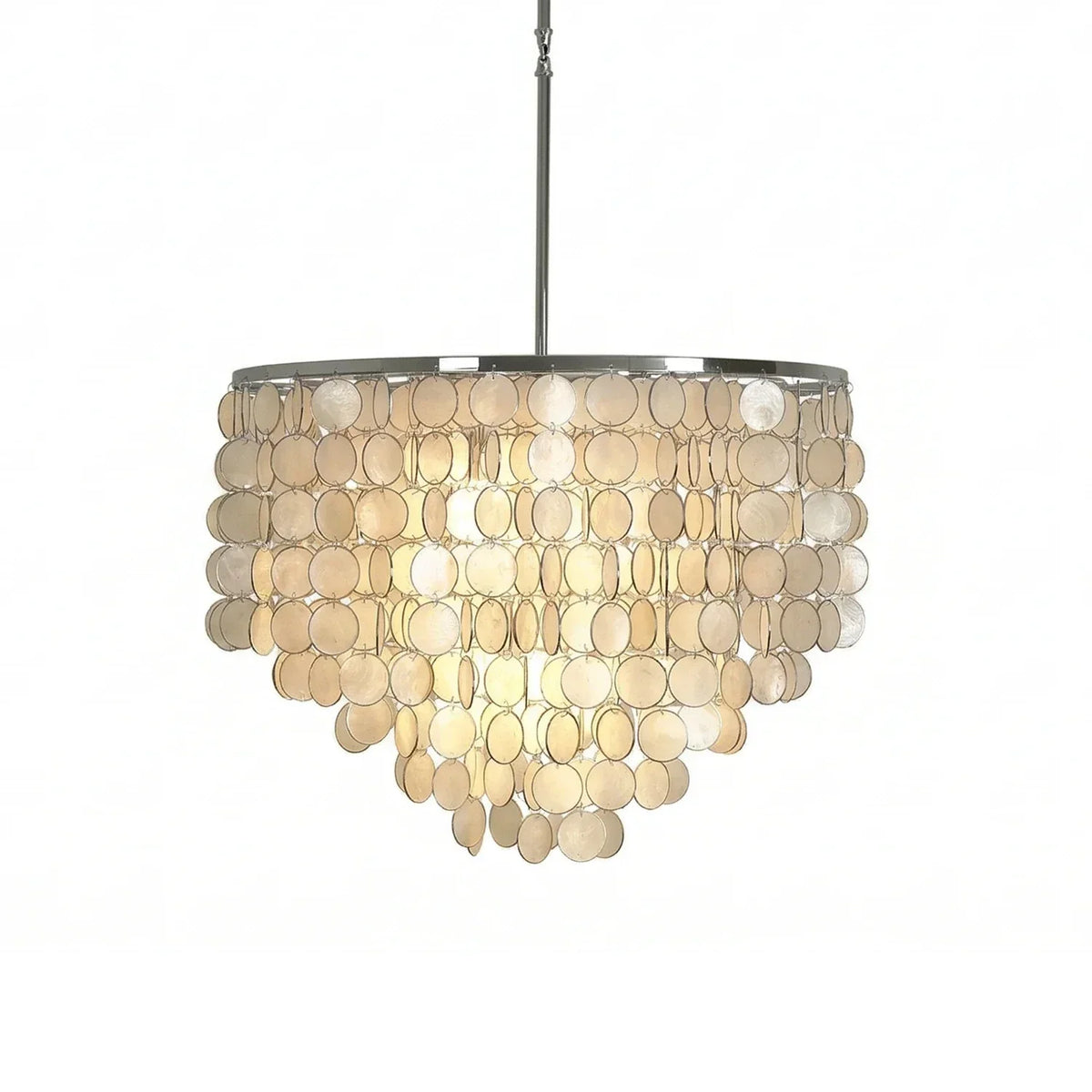 Shell Waterfall Oceana Tiered Iron Chandelier – Iron detail 27