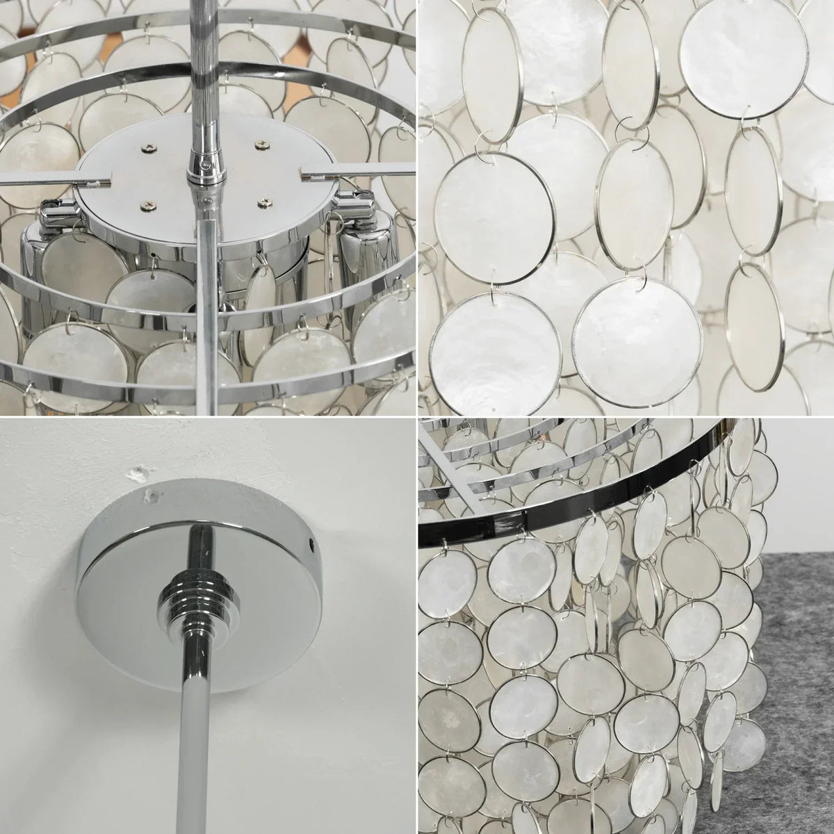 Shell Waterfall Oceana Tiered Iron Chandelier – Iron detail 25