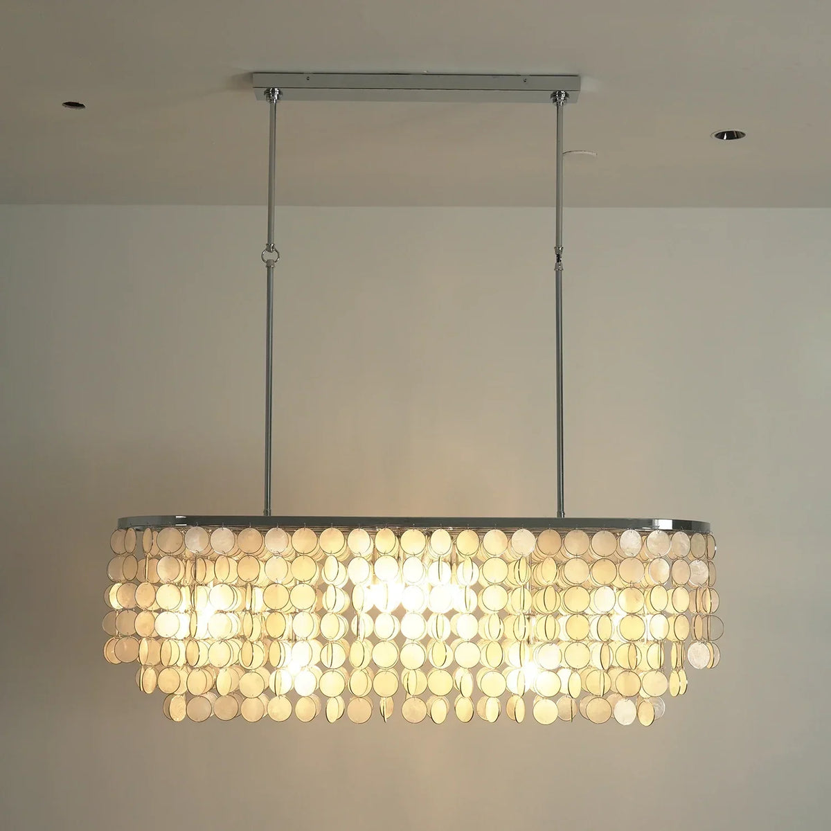 Shell Waterfall Oceana Tiered Iron Chandelier – Iron detail 20