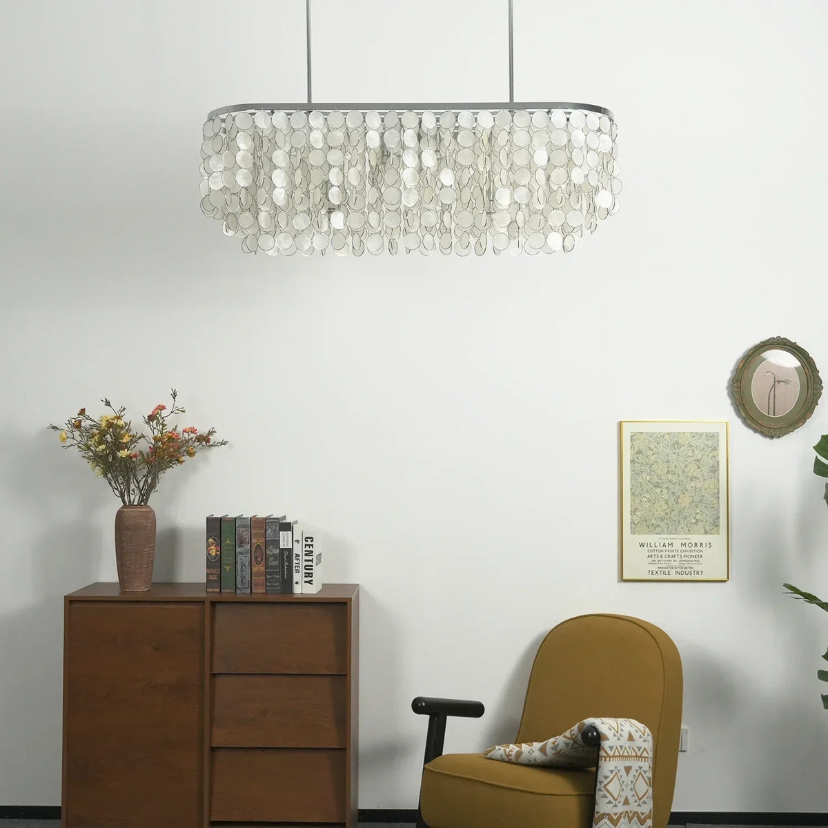 Shell Waterfall Oceana Tiered Iron Chandelier – Iron detail 13