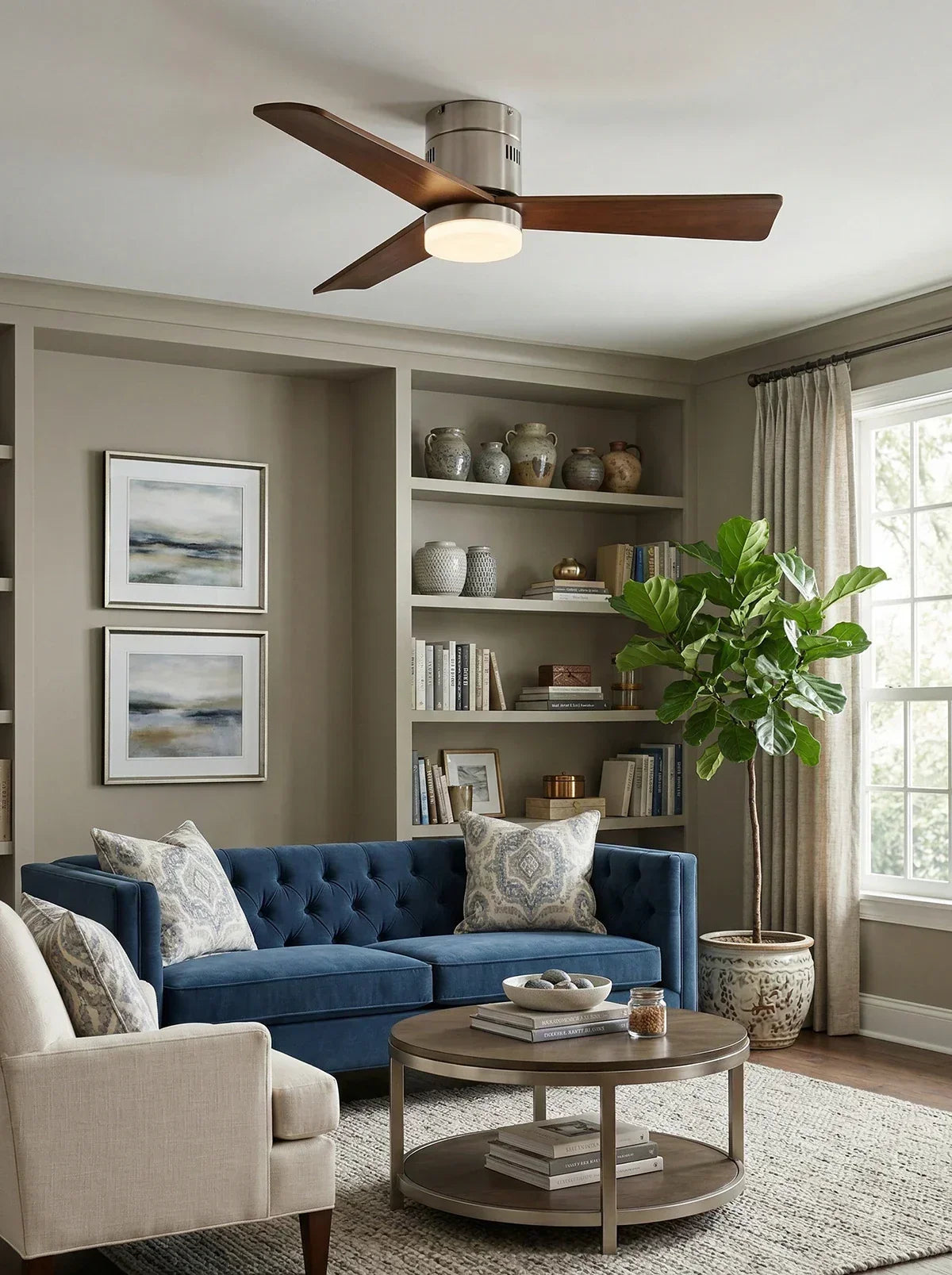 Silent Aeroluxe Modern Copper Ceiling Fan Light – Copper detail 10