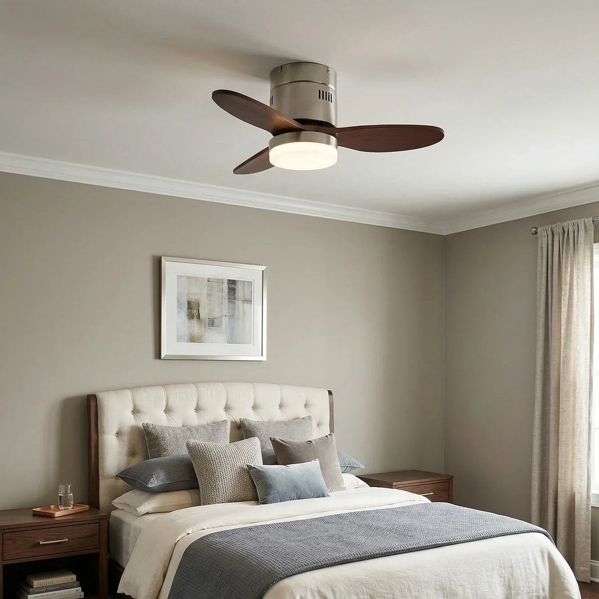 Silent Aeroluxe Modern Copper Ceiling Fan Light – Copper detail 7