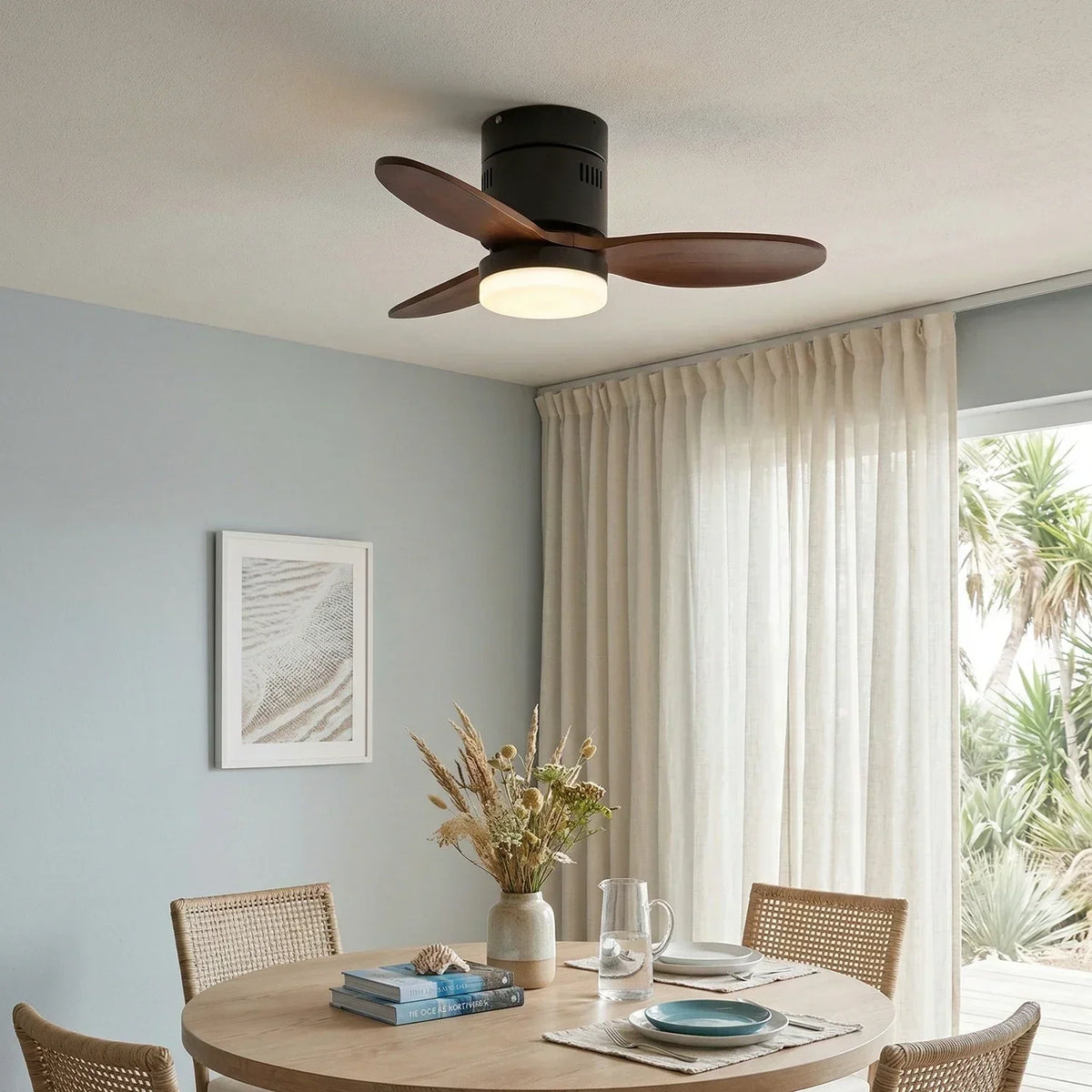 Silent Aeroluxe Modern Copper Ceiling Fan Light – Copper detail 6
