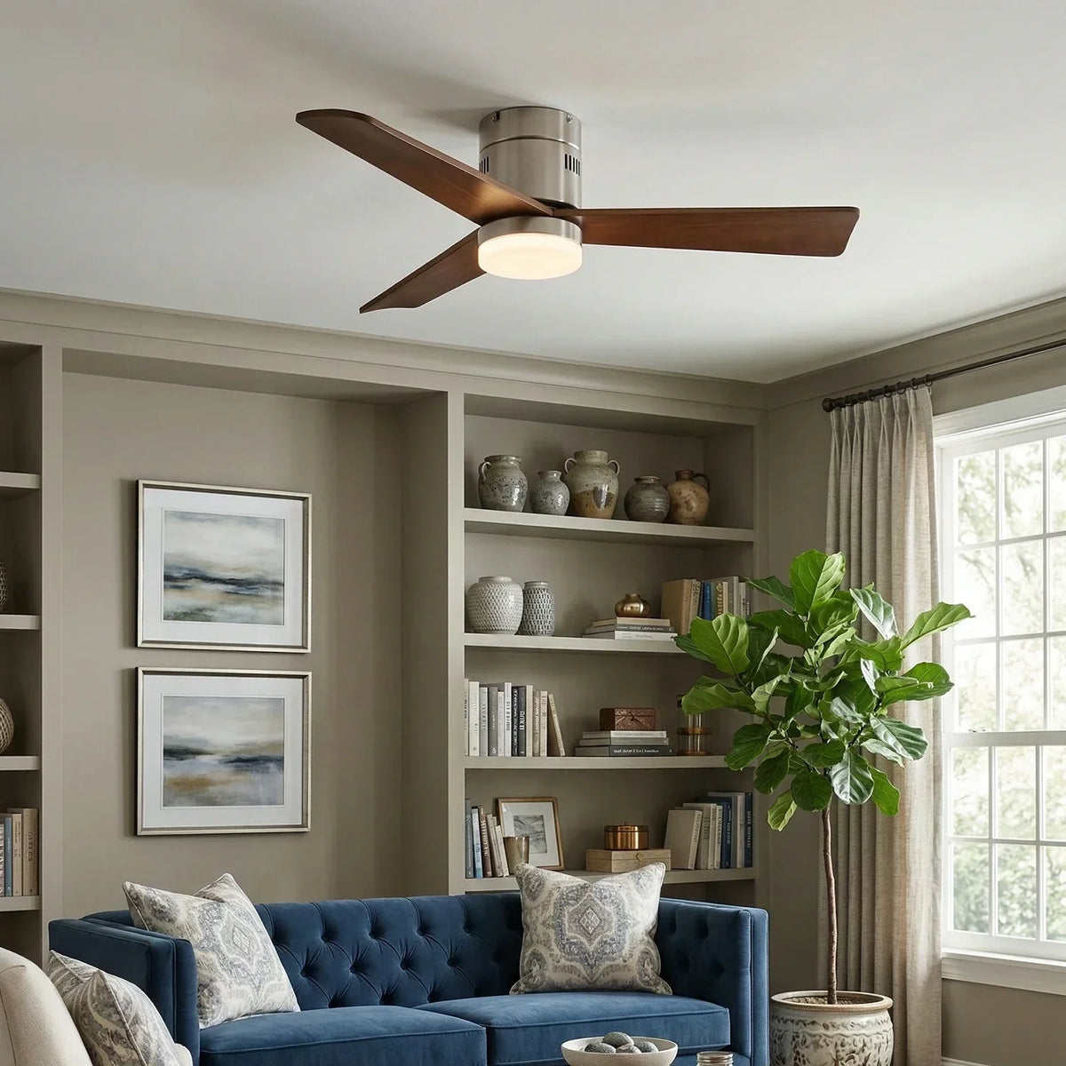 Silent Aeroluxe Modern Copper Ceiling Fan Light – Copper detail 4