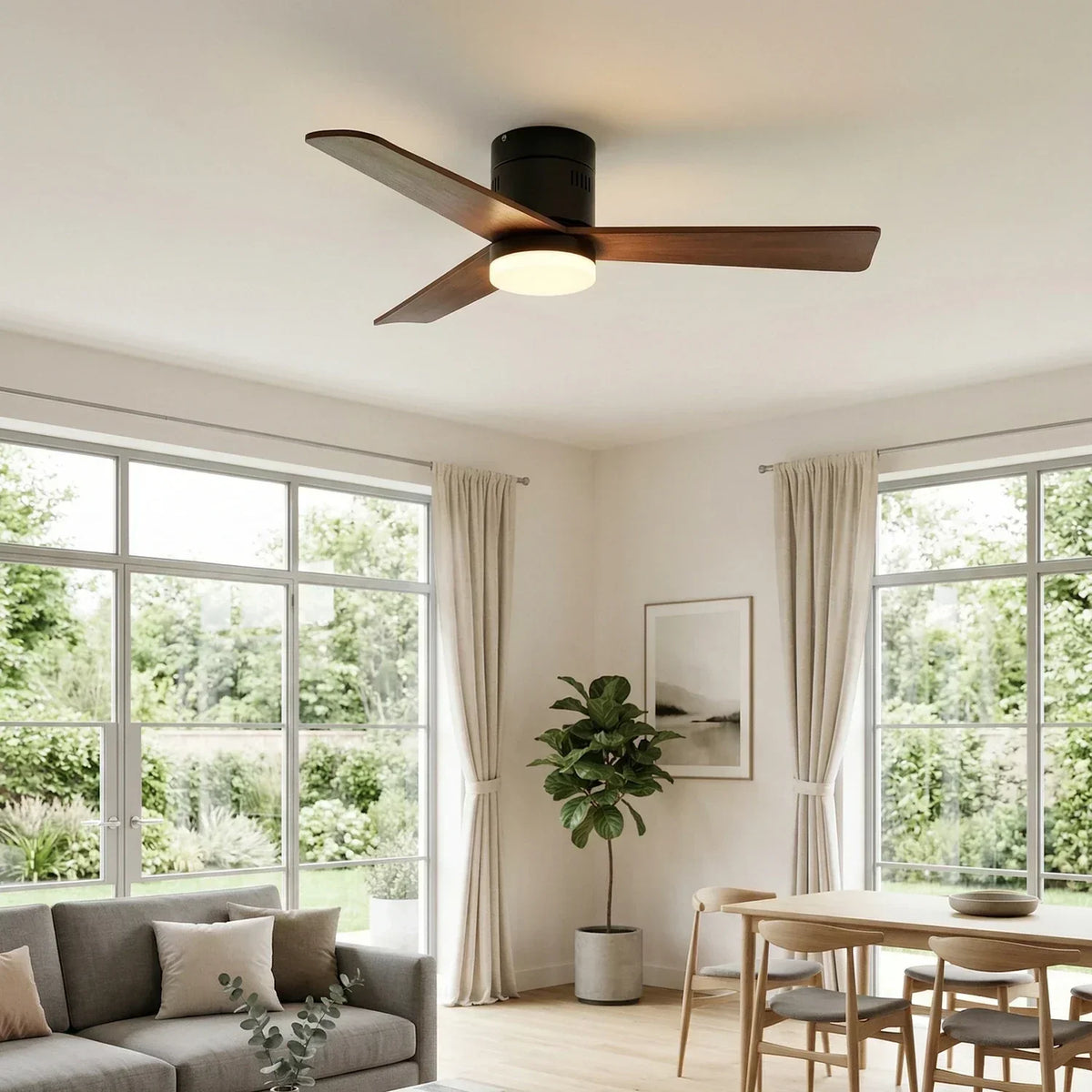 Silent Aeroluxe Modern Copper Ceiling Fan Light – Copper detail 9