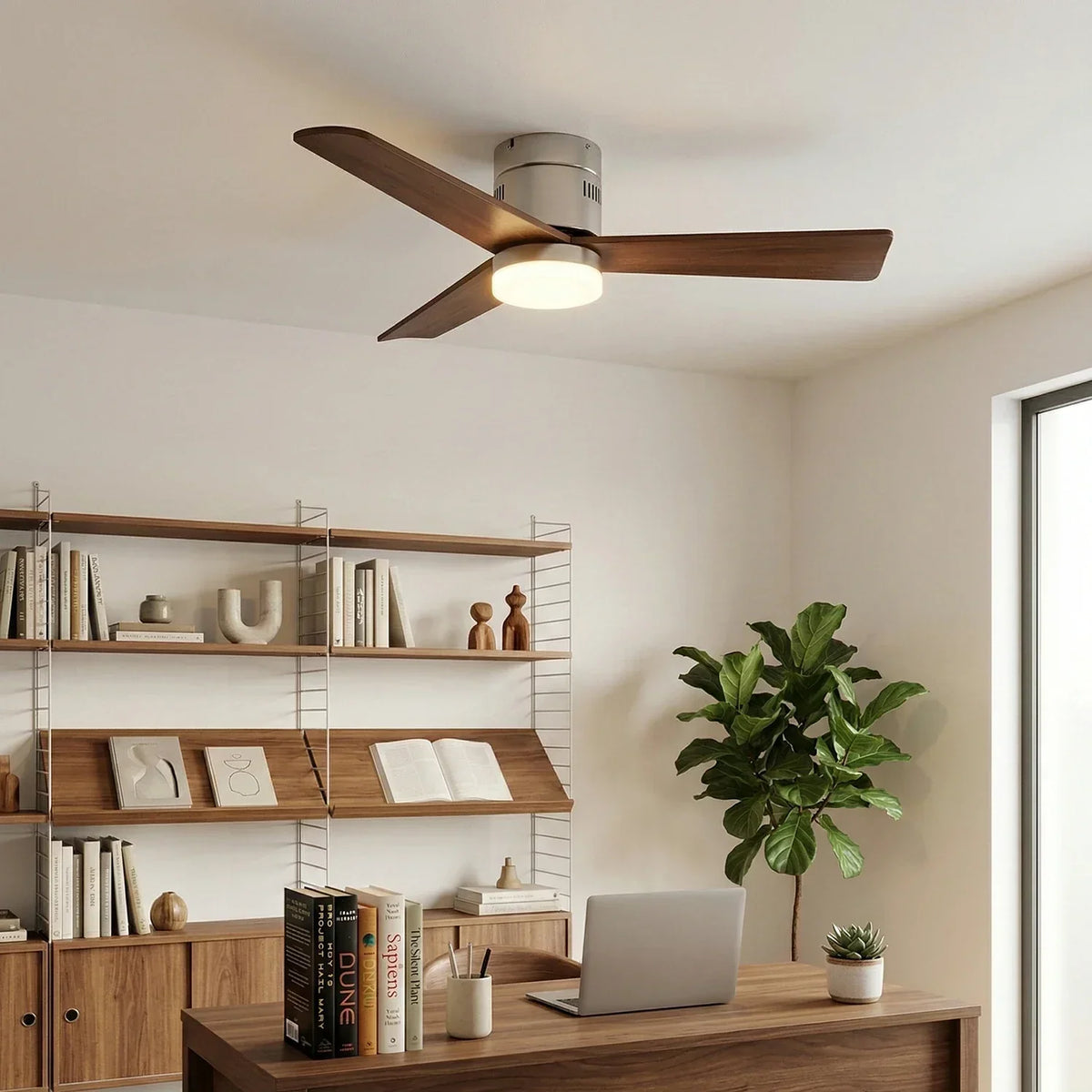 Silent Aeroluxe Modern Copper Ceiling Fan Light – Copper detail 8