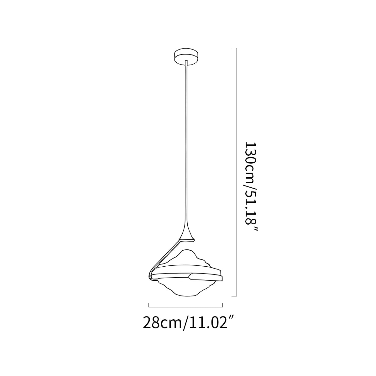 Modern Hill Glass Pendant Light – Glass detail 4