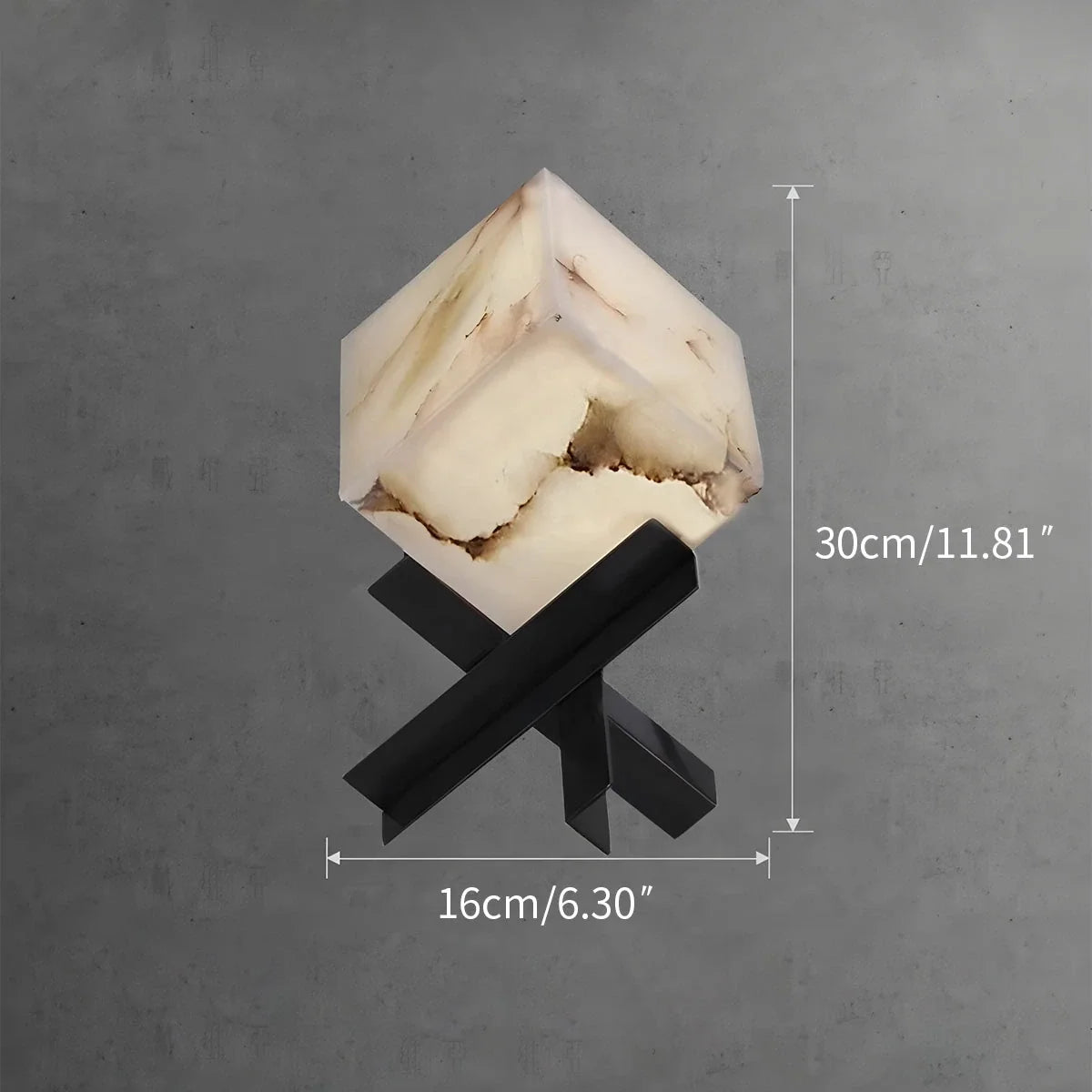 Light Study Square Spanish Alabaster Table Lamp – Alabaster detail 4