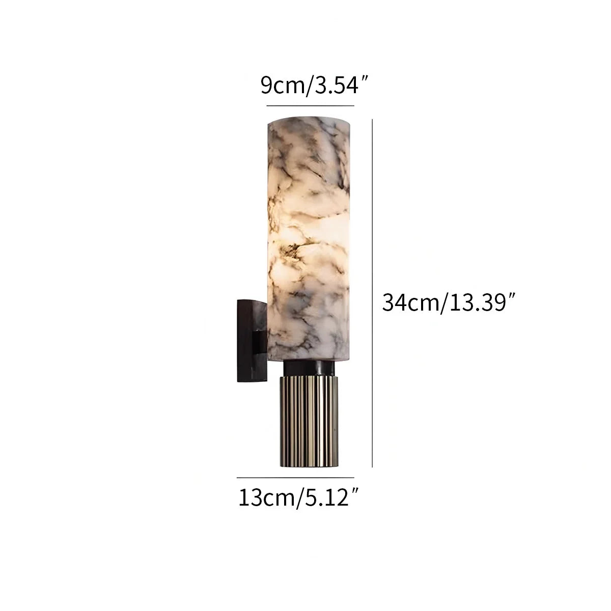 Creative Columnar Spanish Alabaster Decorative Wall Light – Alabaster detail 4