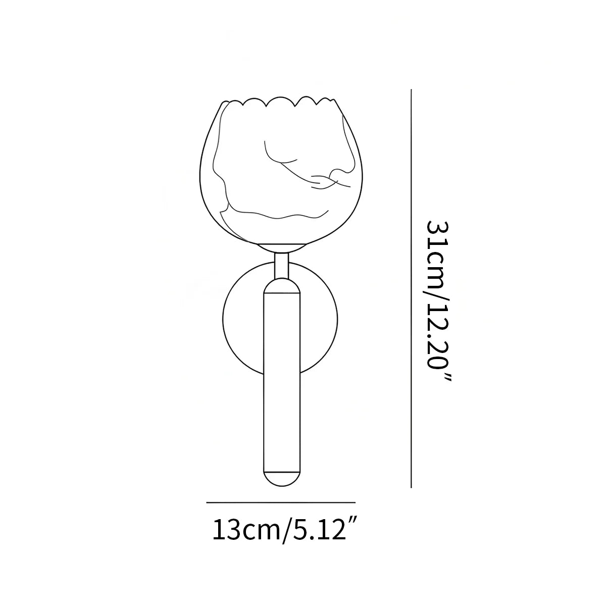 Creative Flower Shaped Alabaster Wall Lamp – Alabaster detail 4