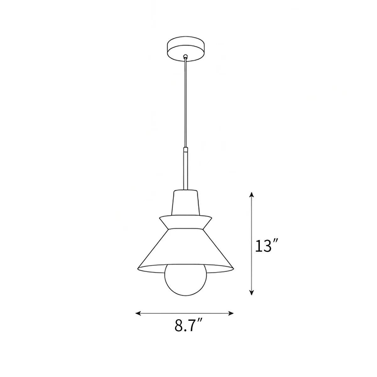 Scandinavian Pendant Lamp for Bedroom – detail 4