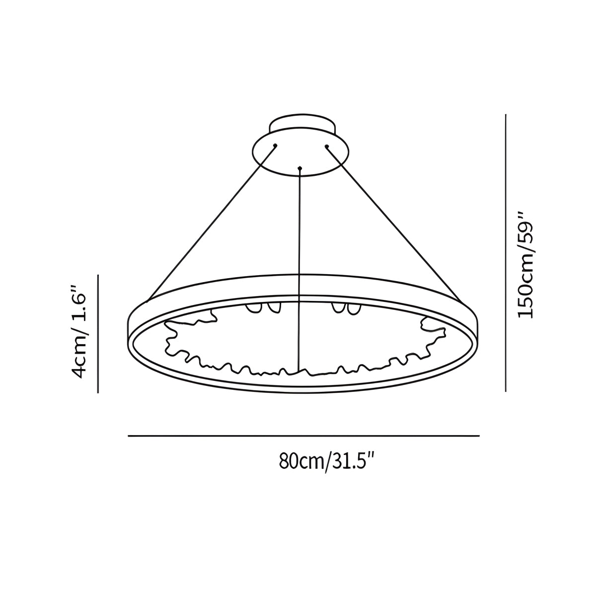 Circle Crystal Chandelier for Living Room – Crystal detail 11