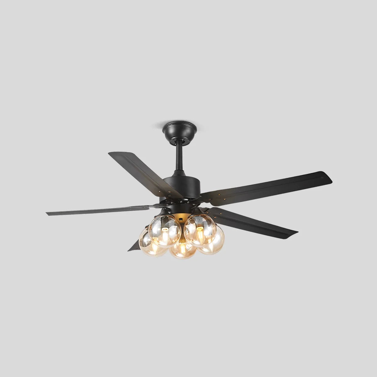 American Retro Glass Globe Ceiling Fan Light – Glass detail 3