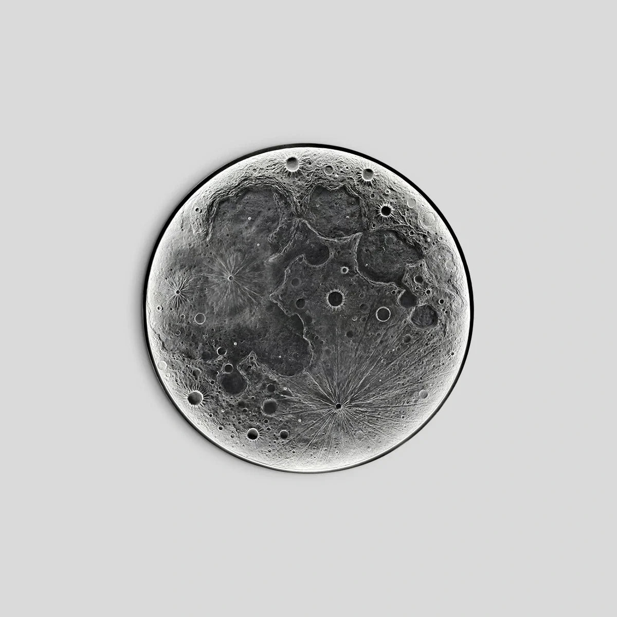 3D Relief Moon Decorative Wall Lamp – detail 3