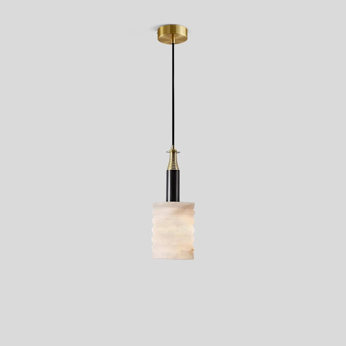 Cylindrical Spanish Alabaster Bedside Pendant Light – Alabaster detail 3