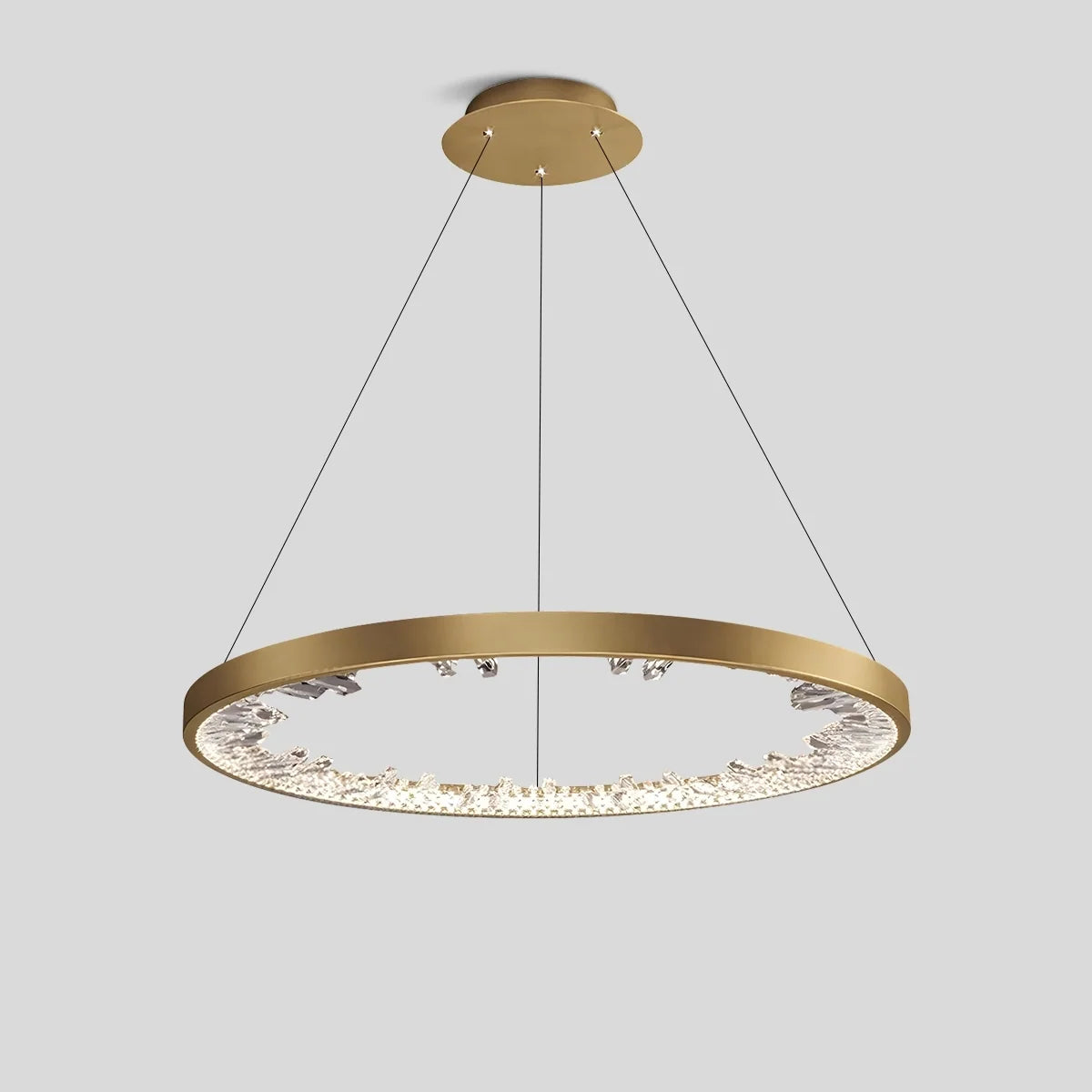 Circle Crystal Chandelier for Living Room – Crystal detail 3