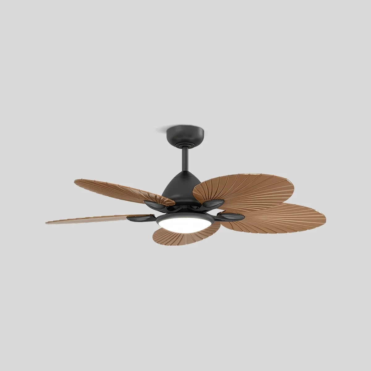 5-Blade Palm Leaf Ceiling Fan with Light – detail 3