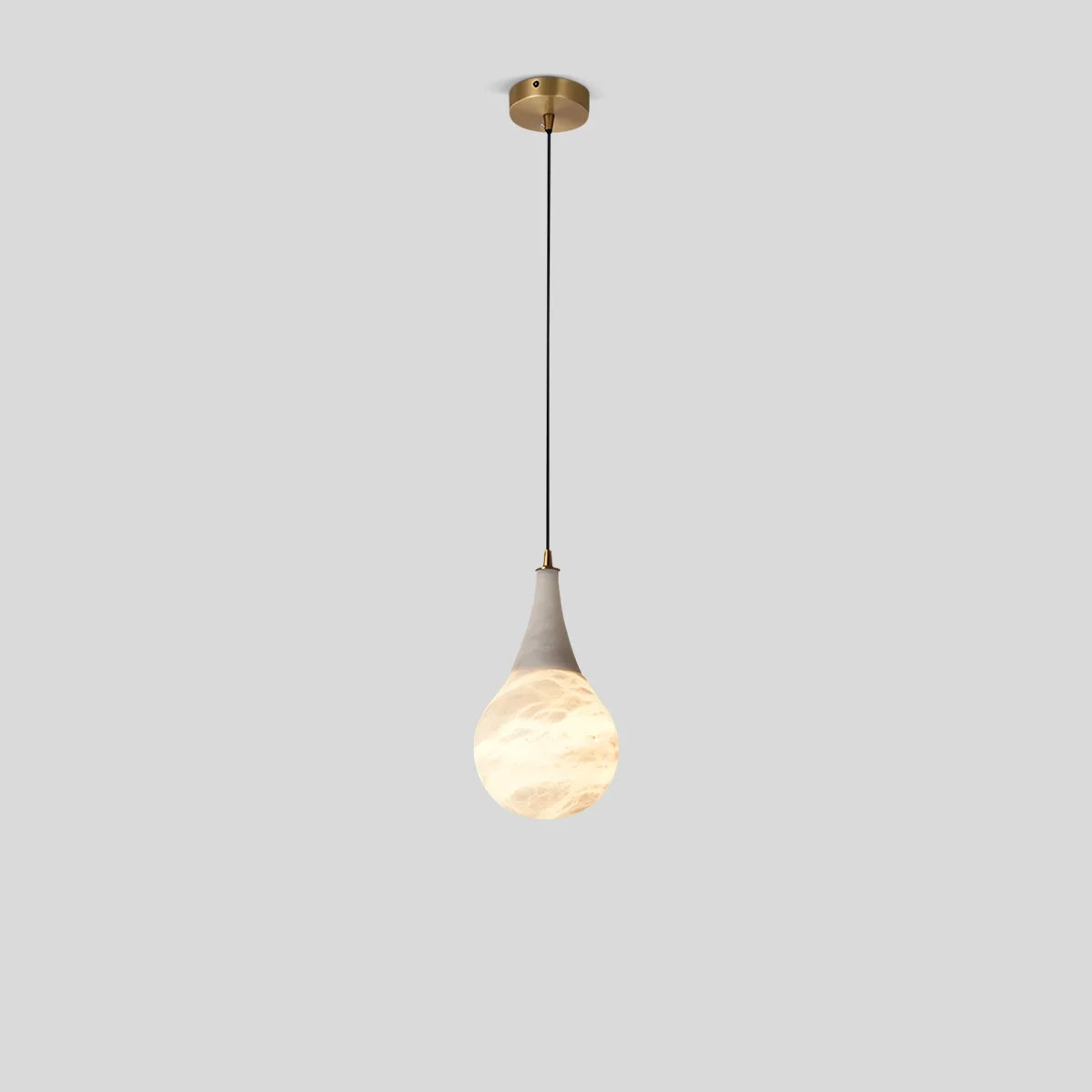 Creative Waterdrop Spanish Alabaster Pendant Light – Alabaster detail 3