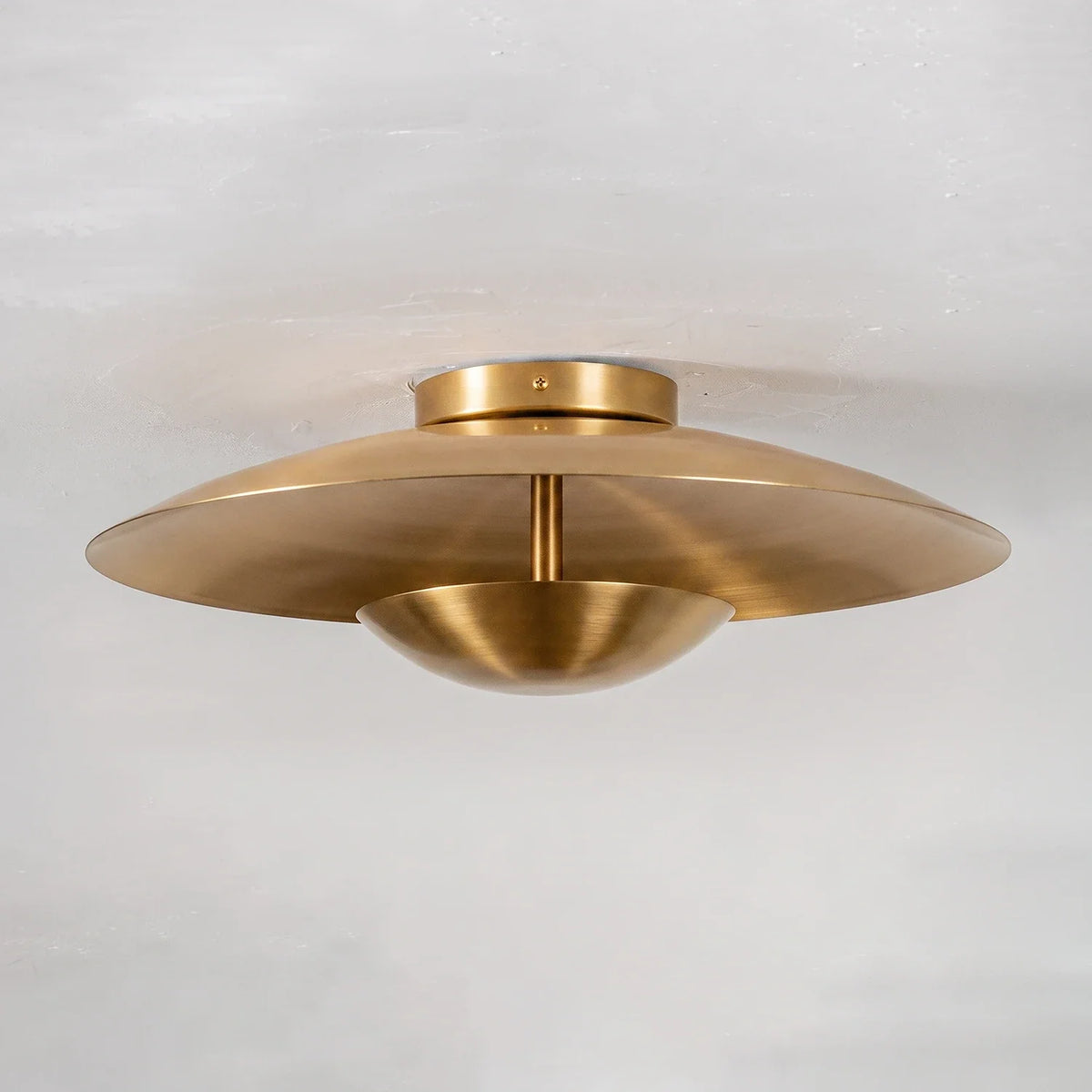 Solen Dish Flush Mount Steel Ceiling Light – Steel detail 21