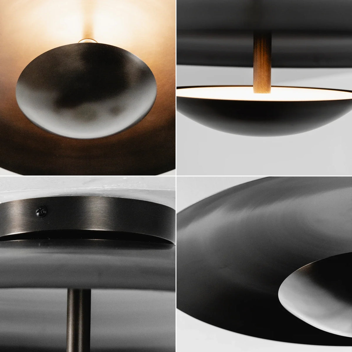 Solen Dish Flush Mount Steel Ceiling Light – Steel detail 13