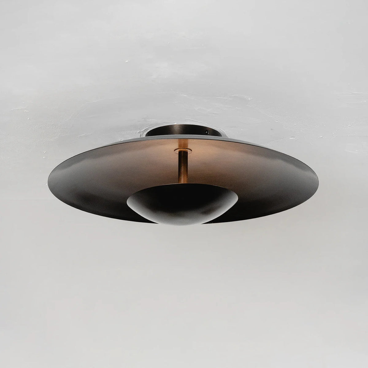 Solen Dish Flush Mount Steel Ceiling Light – Steel detail 17