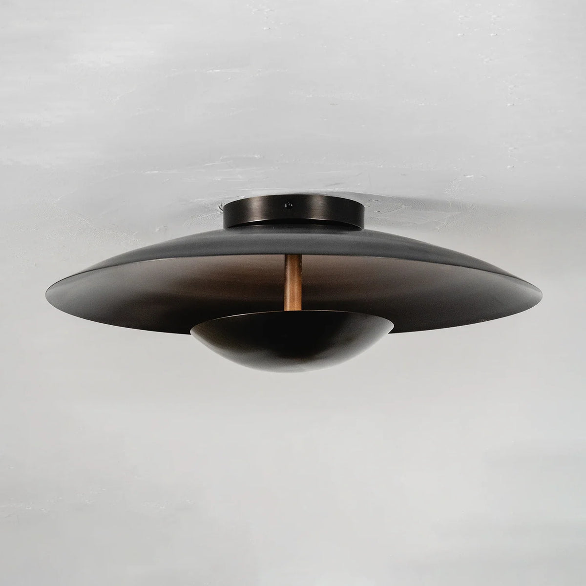 Solen Dish Flush Mount Steel Ceiling Light – Steel detail 16
